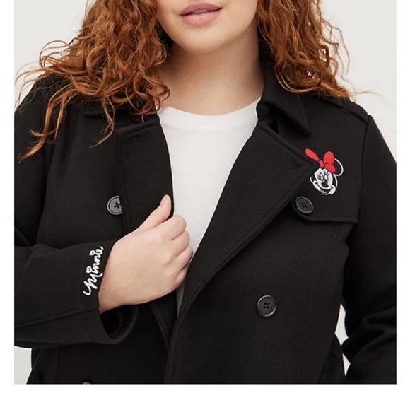 TORRID NWT PEACOAT - DISNEY MICKEY & FRIENDS MINNIE MOUSE FLEECE - Picture 5 of 6